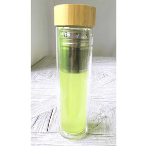Trinkflasche to go aus Glas inkl. Bio Tee-Set - Natureone Tea World